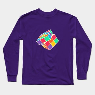Rubiks Cube 90s Cute Colors Long Sleeve T-Shirt